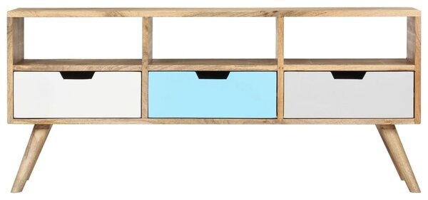 Tömör mangófa TV-szekrény 110 x 35 x 48 cm