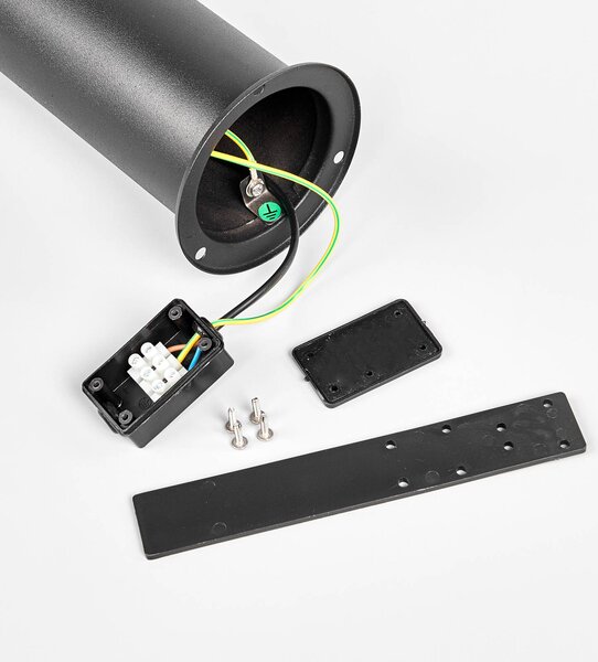 Lindby LED ösvény lámpa Lanea, 60 cm, fekete, rozsdamentes acél, IP44, Fekete, Rozsdamentes acél, Modern