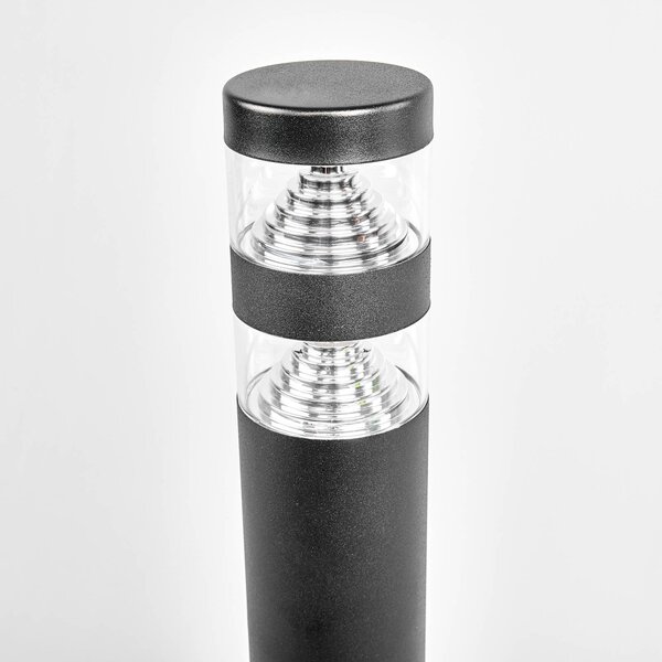 Lindby LED ösvény lámpa Lanea, 60 cm, fekete, rozsdamentes acél, IP44, Fekete, Rozsdamentes acél, Modern