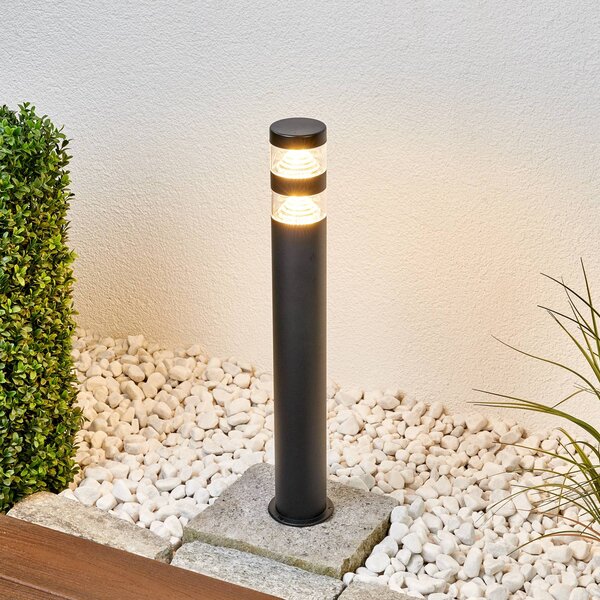 Lindby LED-es útvilágítás Lanea, magasság 60 cm, fekete, rozsdamentes acél