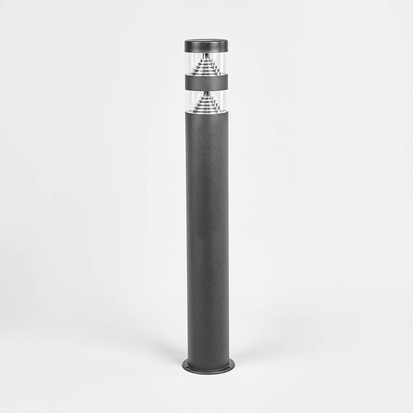 Lindby LED ösvény lámpa Lanea, 60 cm, fekete, rozsdamentes acél, IP44, Fekete, Rozsdamentes acél, Modern