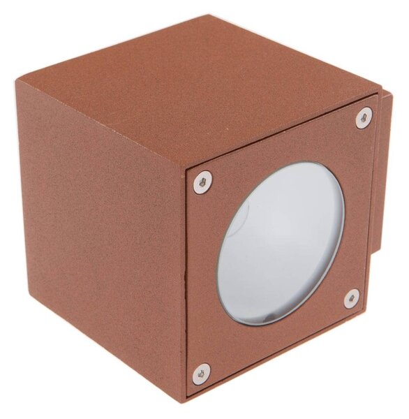 Lucande LED kültéri fali lámpa Jarno, rozsda, fém, 9cm, Barna / rozsda, Alumínium, Modern