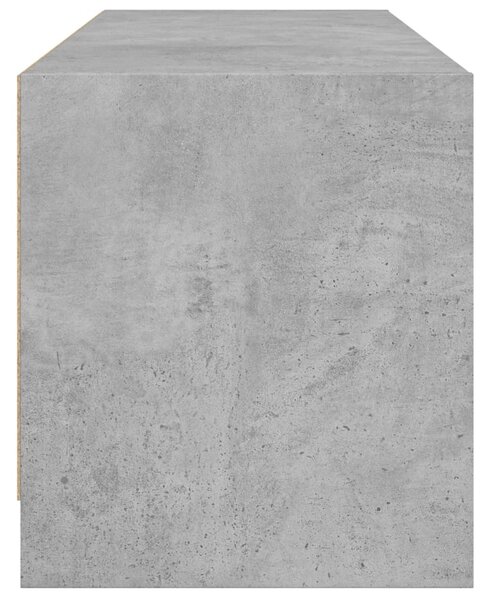 Betonszürke TV-szekrény üvegajtókkal 102 x 37 x 42 cm