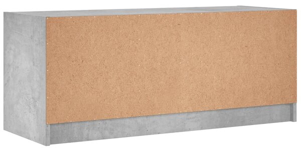 Betonszürke TV-szekrény üvegajtókkal 102 x 37 x 42 cm