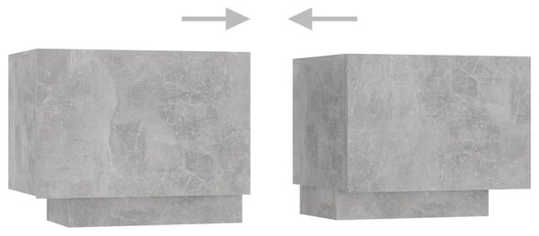 Betonszürke forgácslap éjjeliszekrény 100 x 35 x 40 cm