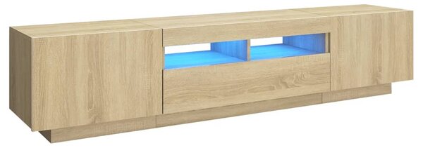 Sonoma tölgy színű TV-szekrény LED-lámpákkal 180 x 35 x 40 cm