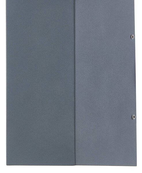 Lucande LED fali lámpa Kimian, magasság 17 cm, antracit, IP54, Fekete, Alumínium, Modern