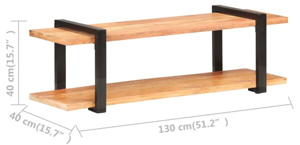 Tömör akácfa TV-szekrény 130 x 40 x 40 cm