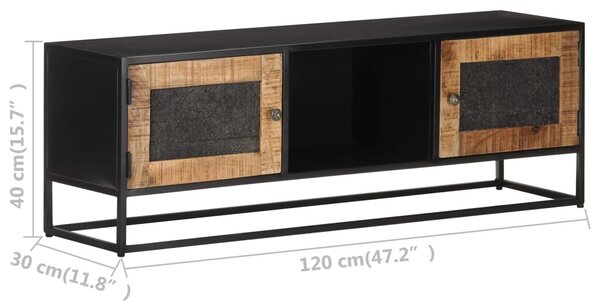 Nyers mangófa TV-szekrény 120 x 30 x 40 cm