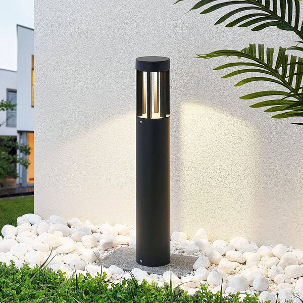 Lindby Jordis LED-es útvilágítás sötétszürke színben, Fekete, Alumínium, Modern