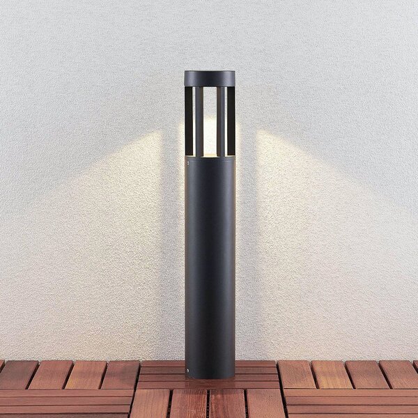 Lindby Jordis LED-es útvilágítás sötétszürke színben, Fekete, Alumínium, Modern