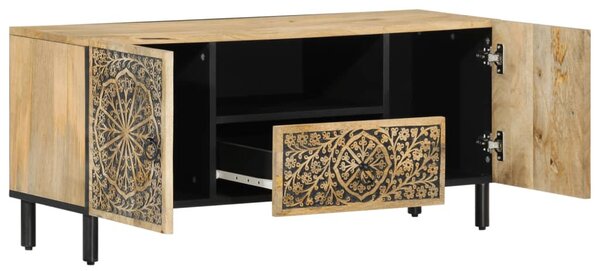 Tömör mangófa TV-szekrény 105 x 33 x 46 cm