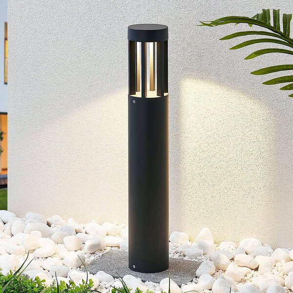 Lindby Jordis LED-es útvilágítás sötétszürke színben, Fekete, Alumínium, Modern