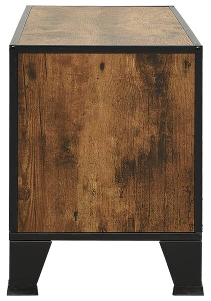 Rusztikus barna fém és MDF TV-szekrény 105 x 36 x 47 cm