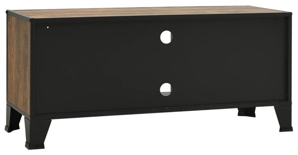 Rusztikus barna fém és MDF TV-szekrény 105 x 36 x 47 cm