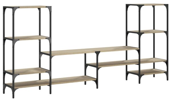 Sonoma tölgyszínű szerelt fa TV-szekrény 206,5x28,5x95 cm