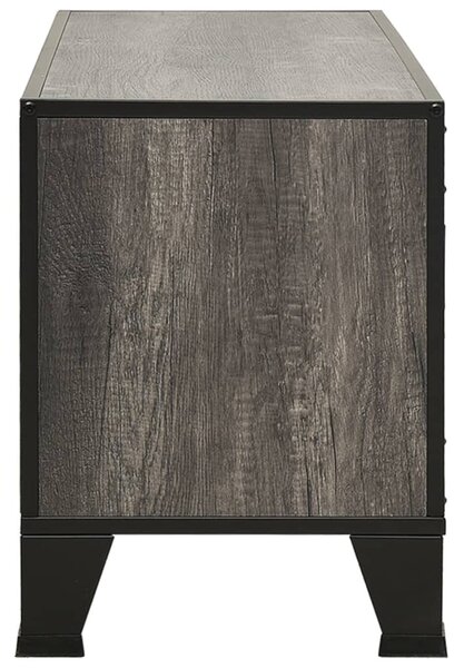 Szürke fém és MDF TV-szekrény 105 x 36 x 47 cm