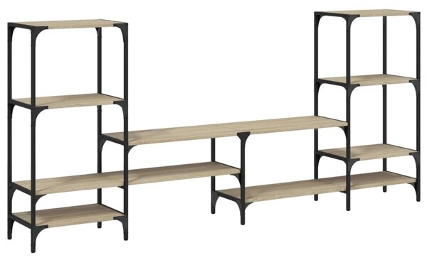 Sonoma tölgyszínű szerelt fa TV-szekrény 206,5x28,5x95 cm