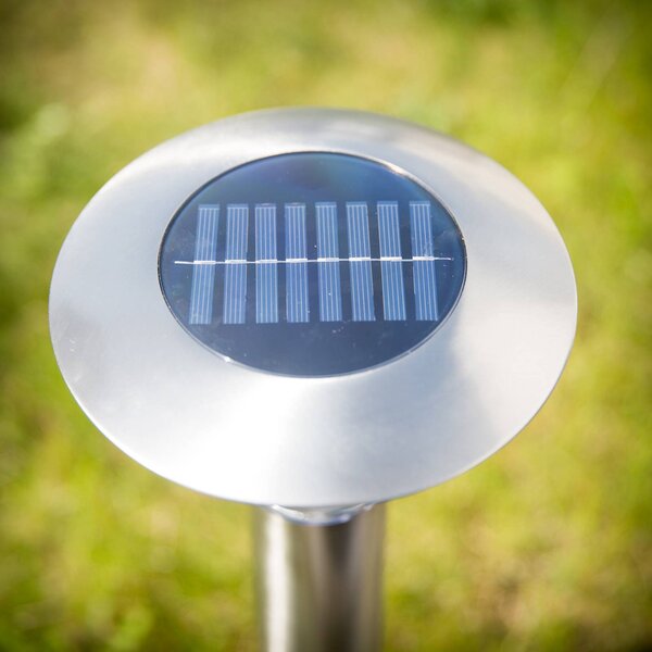 Lindby Jolin LED földi tüskés lámpa, 66 cm, rozsdamentes acél, Alu / szürke / cink, Rozsdamentes acél, Modern