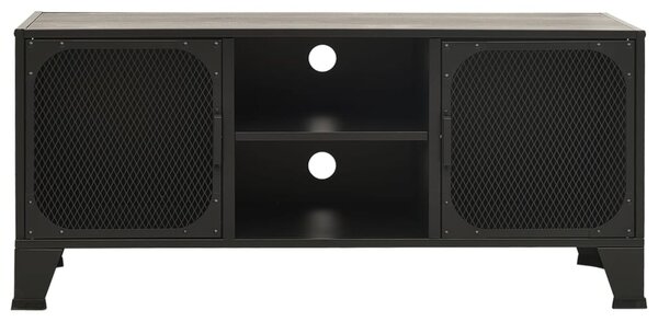 Szürke fém és MDF TV-szekrény 105 x 36 x 47 cm