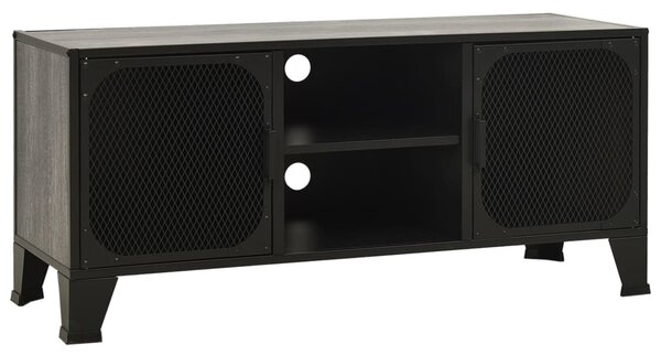 Szürke fém és MDF TV-szekrény 105 x 36 x 47 cm