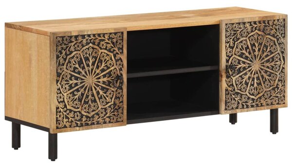 Tömör mangófa TV-szekrény 105 x 33 x 46 cm