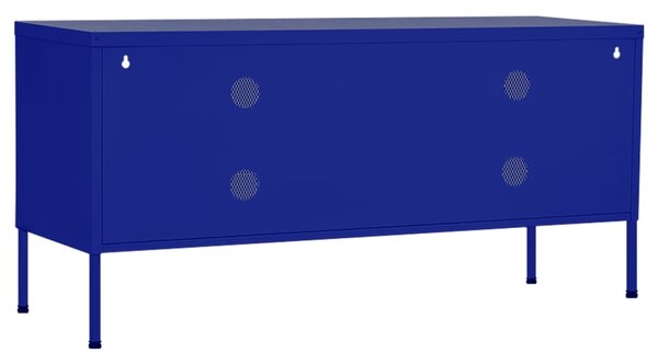 Tengerészkék acél TV-szekrény 105 x 35 x 50 cm