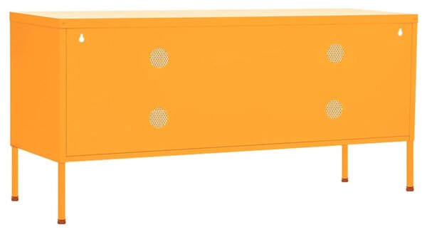 Mustársárga acél TV-szekrény 105 x 35 x 50 cm