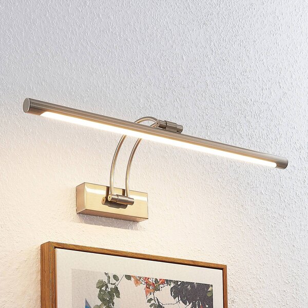 Lucande LED-es képvilágítás Dimitrij, nikkel, fém, 54cm, Alu / szürke / cink, Nappali / Étkező, fém, Modern