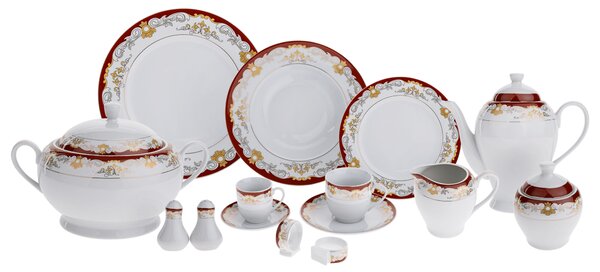 TEMPO-KONDELA GARIDA TYP 2, étkészlet, 57 db-os szett, porcelán