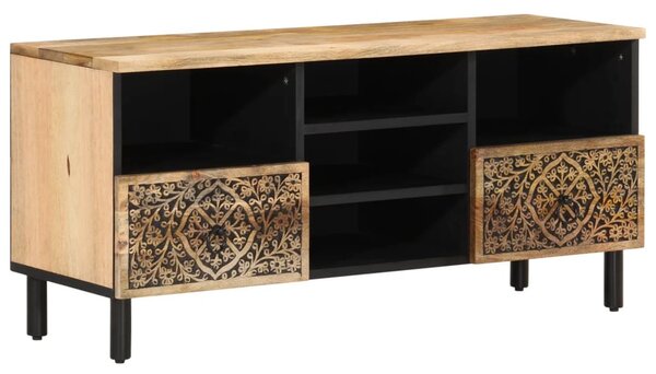 Tömör mangófa TV-szekrény 100 x 33 x 46 cm