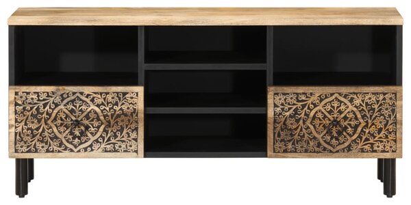 Tömör mangófa TV-szekrény 100 x 33 x 46 cm