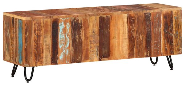 Tömör újrahasznosított fa TV-szekrény 110 x 30 x 40 cm
