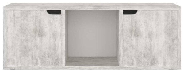 Betonszürke szerelt fa TV-szekrény 88,5 x 27,5 x 30,5 cm