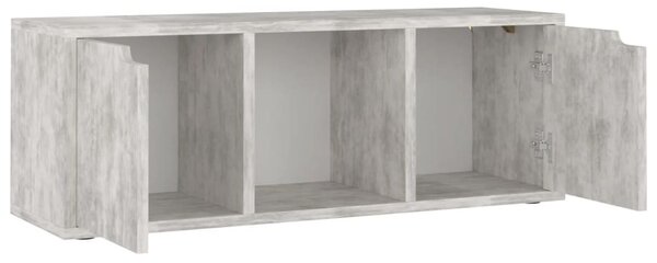 Betonszürke szerelt fa TV-szekrény 88,5 x 27,5 x 30,5 cm