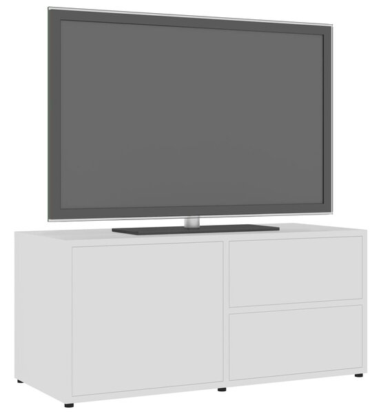 Fehér szerelt fa TV-szekrény 80 x 34 x 36 cm