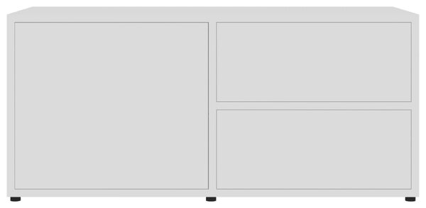 Fehér szerelt fa TV-szekrény 80 x 34 x 36 cm