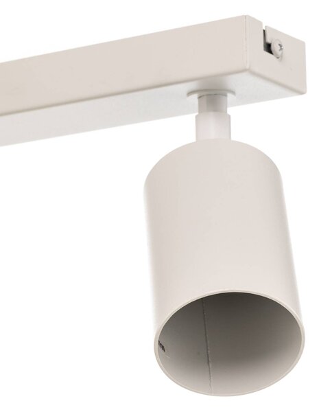 SIGMA Zoom mennyezeti spotlámpa, 4 izzós, fehér, fém, GU10, dimmelhető, Fehér / opál, Nappali / Étkező, fém, Modern