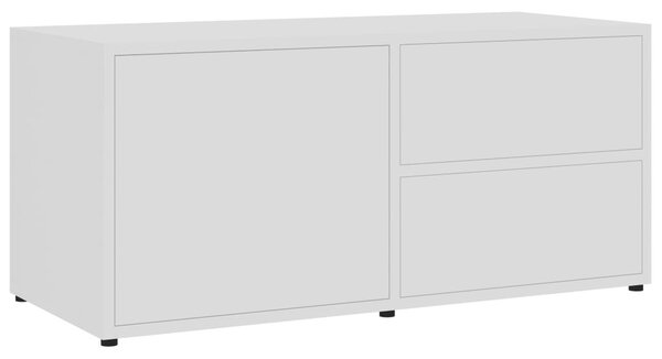 Fehér szerelt fa TV-szekrény 80 x 34 x 36 cm