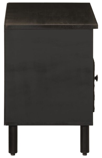 Fekete tömör mangófa TV-szekrény 80 x 33 x 46 cm