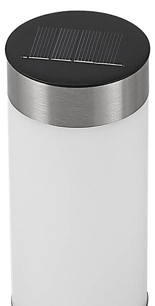 Lindby LED napelemes lámpa, 4 darabos szett, földi tüske, 31 cm, IP44, Alu / szürke / cink, Rozsdamentes acél, Modern