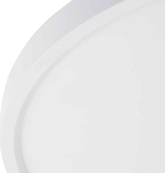 Lindby Smart LED mennyezeti lámpa Denora, fehér, RGB, CCT, Tuya, dimmelhető, Fehér / opál, Nappali / Étkező, Műanyag, Modern