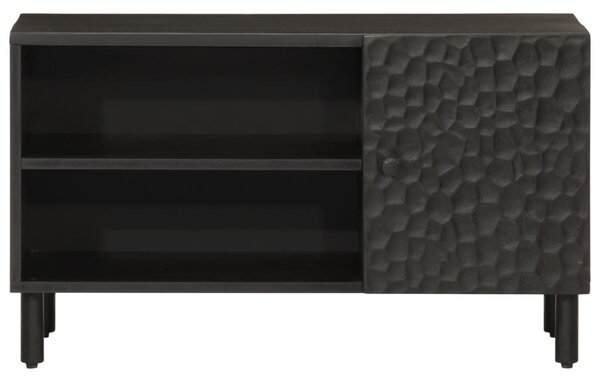 Fekete tömör mangófa TV-szekrény 80 x 31 x 46 cm