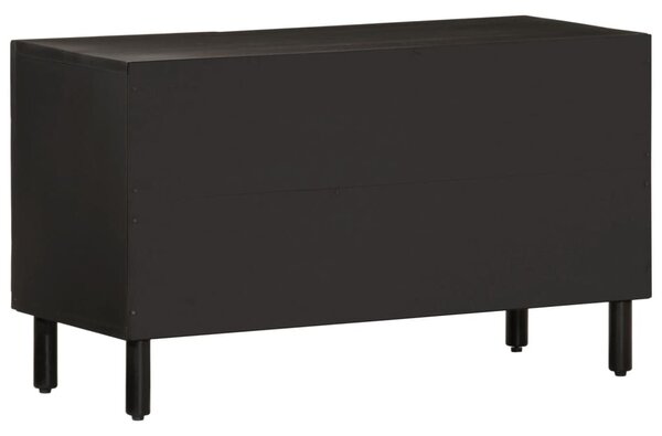 Fekete tömör mangófa TV-szekrény 80 x 31 x 46 cm
