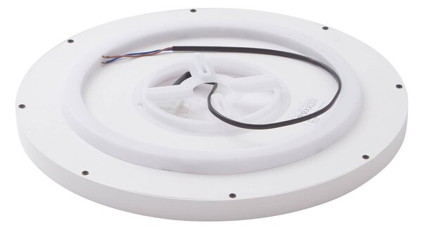 Lindby Smart LED mennyezeti lámpa Denora, fehér, RGB, CCT, Tuya, dimmelhető, Fehér / opál, Nappali / Étkező, Műanyag, Modern