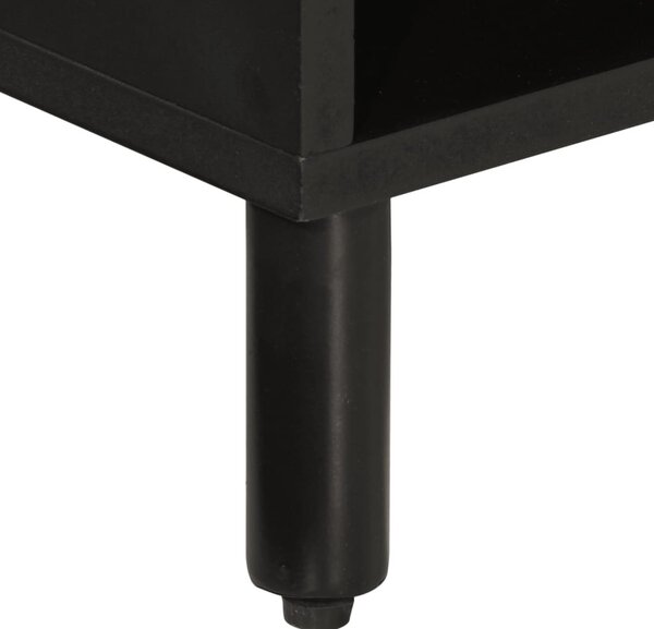 Fekete tömör mangófa TV-szekrény 80 x 31 x 46 cm