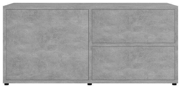 Betonszürke szerelt fa TV-szekrény 80 x 34 x 36 cm