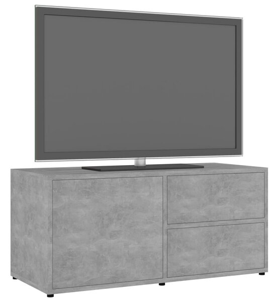 Betonszürke szerelt fa TV-szekrény 80 x 34 x 36 cm