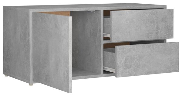 Betonszürke szerelt fa TV-szekrény 80 x 34 x 36 cm