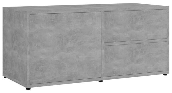 Betonszürke szerelt fa TV-szekrény 80 x 34 x 36 cm